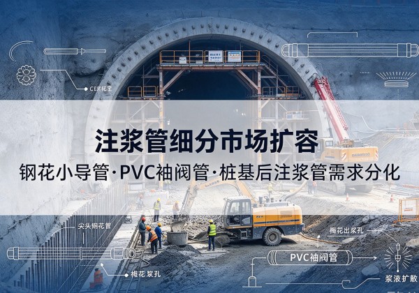 新和注浆管细分市场扩容，隧道钢花小导管、PVC 袖阀管、桩基后注浆管需求分化